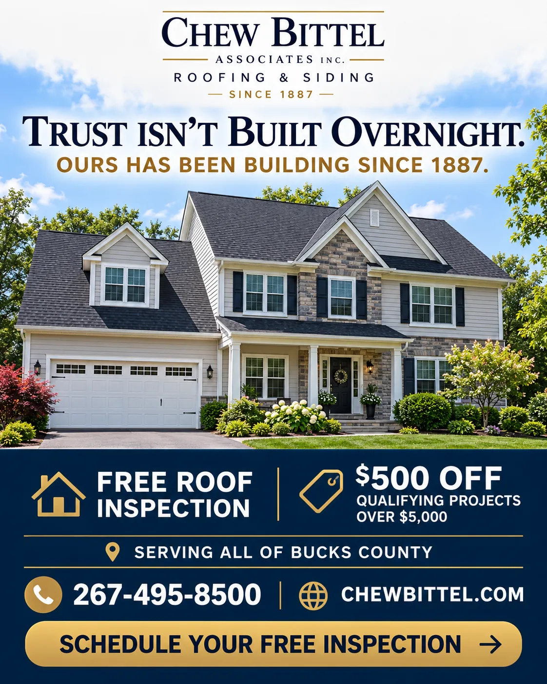 Project Free Roof Inspections for Bucks County Homeowners image